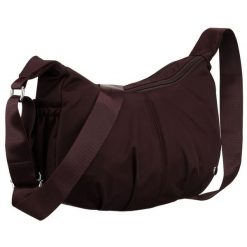 Bordowa torebka damska z poliestru zamykana suwakiem, dwukomorowa - Peterson. Czerwone torebki klasyczne damskie Peterson, bez wzorów, bez dodatków. Za 77.99 zł.