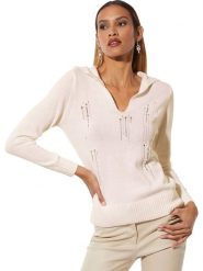 WITT WEIDEN Sweter w kolorze białym rozmiar: 46. Białe swetry klasyczne damskie WITT WEIDEN, bez kołnierzyka. Za 82.99 zł.