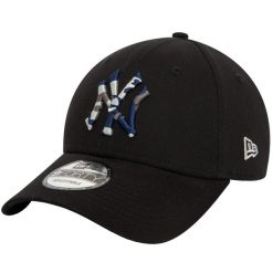Czapka z daszkiem męska New Era League Essentials 39THIRTY New York Yankees Cap. Czarne czapki męskie New Era, bez wzorów, z bawełny, sportowe. Za 129.99 zł.
