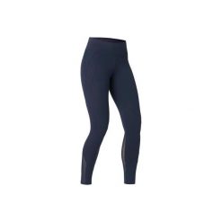 Legginsy Gym & Pilates 520 damskie. Niebieskie legginsy damskie DOMYOS, l, bez wzorów, z bawełny, na fitness i siłownię. Za 64.99 zł.