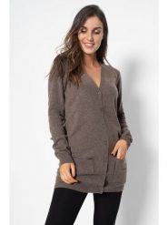 Perfect Cashmere Kaszmirowy kardigan "Pearl" w kolorze szarobrązowym rozmiar: XL. Brązowe kardigany damskie Perfect Cashmere, xl, bez wzorów, z kaszmiru. Za 414.33 zł.