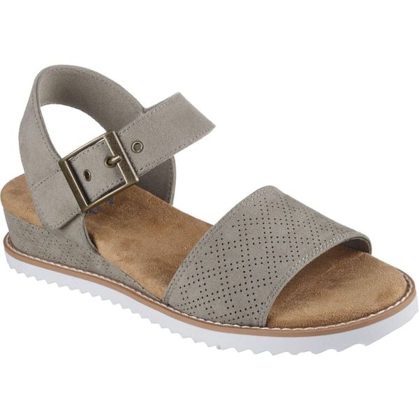 Sandały damskie Skechers Bobs Desert Kiss-Serendipitous. Zielone sandały damskie Skechers, bez wzorów, bez obcasa. Za 290.00 zł.