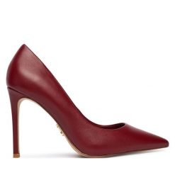 Szpilki Steve Madden. Czerwone szpilki Steve Madden, bez wzorów, bez obcasa. Za 519.99 zł.