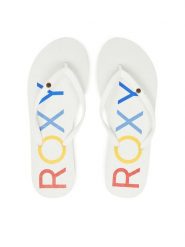 Roxy Japonki ARJL100876 Biały. Białe klapki damskie Roxy, bez wzorów, z tworzywa sztucznego, bez obcasa. Za 59.99 zł.