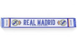 Szalik Real Madryt. Białe szaliki męskie Real Madrid, bez wzorów, z bawełny. Za 99.00 zł.