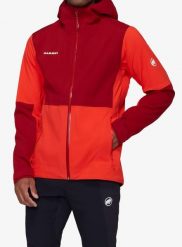 Kurtka z membraną Mammut Linard Guide HS Hooded Jacket. Czerwone kurtki męskie Mammut, l, bez wzorów, z materiału, biznesowe, bez kaptura. Za 1,264.99 zł.