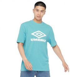 Koszulka sportowa męska Umbro Diamond Logo Tee. Niebieskie t-shirty sportowe męskie Umbro, m, bez ramiączek. Za 158.00 zł.