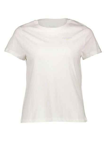 Pepe Jeans Koszulka w kolorze białym rozmiar: XL. Białe bluzki damskie Pepe Jeans, xl, bez wzorów, z bawełny, bez kołnierzyka. Za 83.03 zł.