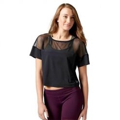 Koszulka sportowa damska Reebok Cardio Fashion Top. Czarne bluzki sportowe damskie Reebok, m, bez wzorów, bez ramiączek. Za 145.00 zł.
