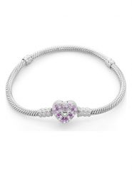 CHARM'S Srebrna bransoletka z cyrkonią rozmiar: onesize. Szare bransoletki damskie CHARM'S, srebrne. Za 417.70 zł.