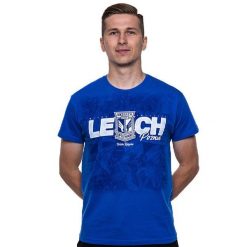 Koszulka Lech Poznań niebieska "Niech zwycięża". Niebieskie bluzki damskie KKS LECH POZNAŃ, l, bez wzorów, sportowe, bez kołnierzyka, bez ramiączek. Za 59.99 zł.