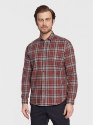 Sisley Koszula 5MQWSQ01A Czerwony Regular Fit. Czerwone koszule męskie SISLEY, l, bez wzorów, z bawełny, bez kołnierzyka, bez ramiączek. Za 219.99 zł.