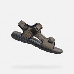 Sandały Geox Spherica EC5 B. Szare sandały męskie Geox, z gumy, bez zapięcia. Za 330.99 zł.