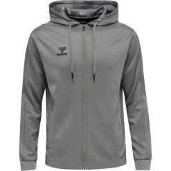 Bluza sportowa męska Hummel Zip. Czarne bluzy sportowe męskie HUMMEL, bez wzorów, sportowe, bez kołnierzyka, bez ramiączek. Za 151.00 zł.