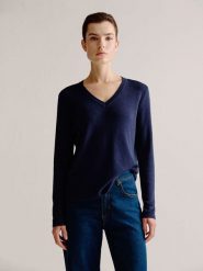 Josephine & Co Sweter "Astrid" w kolorze granatowym rozmiar: XL. Niebieskie swetry klasyczne damskie Josephine & Co, xl, prążkowane, bez kołnierzyka. Za 108.99 zł.