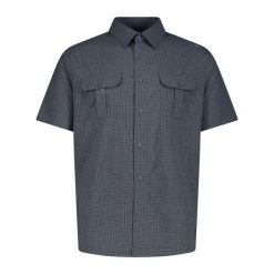 Koszula z kieszeniami CMP. Niebieskie koszule męskie CMP, m, bez wzorów, z materiału, bez kołnierzyka, bez ramiączek. Za 239.00 zł.