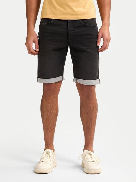 Petrol Industries Szorty jeansowe M-ROS-SHO001 Szary Slim Fit. Szare szorty męskie Petrol Industries, z bawełny, bez kołnierzyka. Za 179.99 zł.