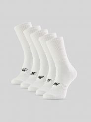 4F Skarpetki długie (5-pack) męskie - białe 43-46. Białe skarpetki męskie 4f, bez wzorów, z bawełny. Za 69.99 zł.
