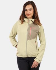 Damska kurtka softshell Kilpi BELTRA-W. Brązowe kurtki softshell damskie Kilpi, m, bez wzorów, z materiału, bez kaptura. Za 514.00 zł.