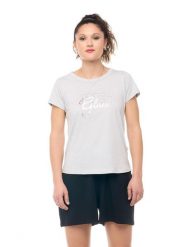Koszulka z bawełna na co dzień na siłownię. Szare t-shirty damskie LEONE 1947 APPAREL, xs, bez wzorów, z bawełny, bez kołnierzyka. Za 84.16 zł.