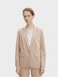 Tom Tailor Marynarka 1032858 Beżowy Regular Fit. Brązowe marynarki i żakiety damskie Tom Tailor, m, bez wzorów, z wiskozy. Za 449.99 zł.