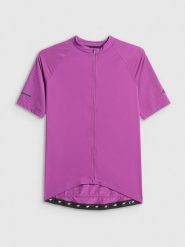 4F Koszulka kolarska męska - fioletowa L. Fioletowe t-shirty sportowe męskie 4f, l, z włókna, bez ramiączek, rowerowe. Za 179.99 zł.