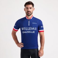Koszulka rowerowa męska Rogelli Wagtmans. Niebieskie t-shirty sportowe męskie Rogelli, m, z materiału, bez ramiączek, na fitness i siłownię. Za 294.99 zł.