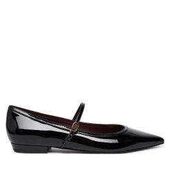 Baleriny Tory Burch. Czarne baleriny damskie Tory Burch, bez wzorów, bez obcasa. Za 949.99 zł.