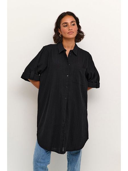 Kaffe Bluzka w kolorze czarnym rozmiar: 42. Czarne bluzki damskie Kaffe, bez wzorów, z bawełny, bez kołnierzyka, bez ramiączek. Za 78.99 zł.