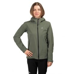 Kurtka trekkingowa damska Elba G Woman. Zielone kurtki damskie MONTURA, bez wzorów, z gore-texu, bez kaptura. Za 1,599.99 zł.