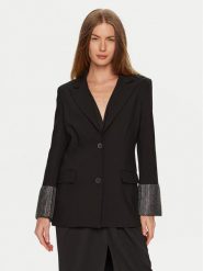 Eleh Marynarka E00277 Czarny Regular Fit. Czarne marynarki i żakiety damskie Eleh, m, bez wzorów, z syntetyku. Za 459.99 zł.