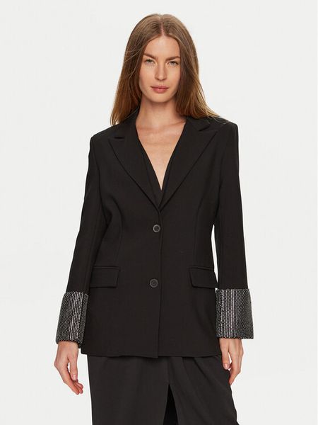 Eleh Marynarka E00277 Czarny Regular Fit. Czarne marynarki i żakiety damskie Eleh, m, bez wzorów, z syntetyku. Za 389.99 zł.