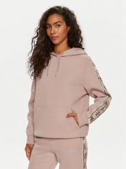 Guess Bluza Carla V4YQ11 KB3P2 Beżowy Regular Fit. Brązowe bluzy bez kaptura damskie Guess, xs, z bawełny. Za 279.99 zł.