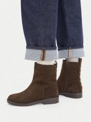 Lasocki Botki CEO-B2921-01R LSCK Brązowy. Brązowe botki damskie Lasocki, bez obcasa, na płaskiej podeszwie, bez zapięcia. Za 269.99 zł.