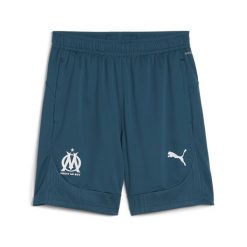Męskie szorty treningowe Olympique Marsylia PUMA Ocean Tropic White Blue. Białe szorty męskie Puma, bez kołnierzyka. Za 207.50 zł.