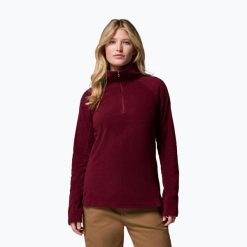 Bluza polarowa damska Columbia Glacial IV 1/2 Zip. Czerwone bluzy bez kaptura damskie Columbia, z polaru. Za 139.99 zł.