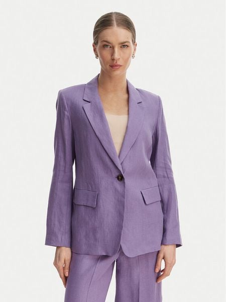 Marella Marynarka Vincita 2615041012 Fioletowy Regular Fit. Fioletowe marynarki i żakiety damskie Marella, bez wzorów, ze lnu. Za 909.99 zł.