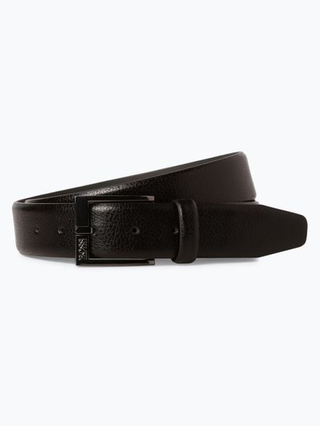 BOSS pasek skórzany Mężczyźni skóra czarny, 85. Czarne paski męskie Boss, bez wzorów, ze skóry, wizytowe. Za 349.95 zł.