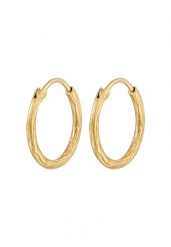 Elli Damskie kreole Casual Structured Finish Basic Trend Minimal w pozłacanym srebrze 925 Sterling Silver Kolczyki koła 1 ct. Szare kolczyki damskie Elli, pozłacane. Za 249.89 zł.