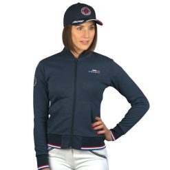 Damska bluza jeździecka zapinana na zamek Flags&Cup France - Limited Edition. Niebieskie bluzy bez kaptura damskie FLAGS&CUP, xs, z bawełny. Za 339.00 zł.