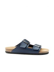 Mandel Klapki "Alberto" w kolorze granatowym rozmiar: 44. Niebieskie klapki i japonki męskie Mandel, z materiału. Za 130.99 zł.