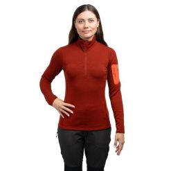 Bluza trekkingowa damska Arc'teryx Kyanite Zip Neck. Brązowe bluzy bez kaptura damskie Arc'teryx. Za 659.99 zł.