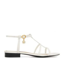 Sandały GINO ROSSI. Białe sandały damskie Gino Rossi, bez wzorów, bez obcasa, na płaskiej podeszwie. Za 299.99 zł.