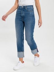 Cross Jeans Dżinsy "Brooke 010" - Straight fit - w kolorze niebieskim rozmiar: W29. Niebieskie jeansy damskie Cross Jeans, z podwyższonym stanem. Za 109.78 zł.