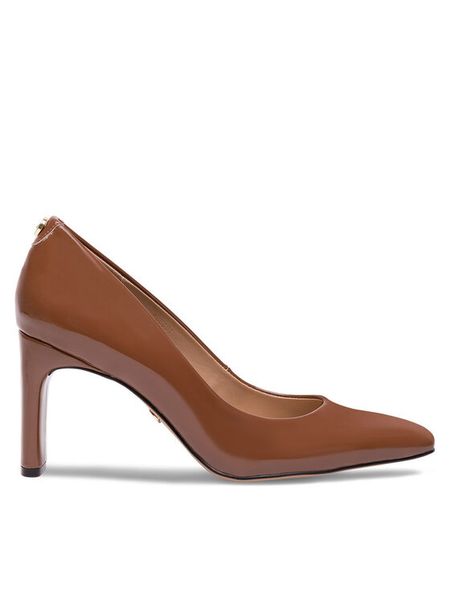 Nine West Czółenka 905901 Brązowy. Brązowe czółenka damskie Nine West, bez wzorów, ze skóry, bez obcasa. Za 124.99 zł.