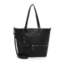 Tamaris Torebka Shopper TAS Nele Torby na zakupy 1 ct Czarny Damski. Czarne shopper bag damskie Tamaris, bez wzorów, z poliesteru, na ramię, bez dodatków. Za 255.99 zł.