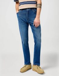 MESKIE SPODNIE WRANGLER RIVER OUTLAW 112362414. Spodnie materiałowe męskie Wrangler, bez wzorów, z jeansu. Za 219.99 zł.