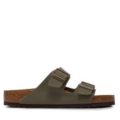 Klapki Birkenstock. Szare klapki i japonki męskie Birkenstock, z nubiku. Za 339.99 zł.