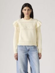 Levi's Sweter w kolorze kremowym rozmiar: XS. Brązowe swetry klasyczne damskie Levi's, s, bez kołnierzyka. Za 169.95 zł.