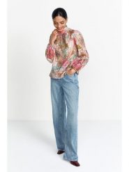 Rich & Royal Bluzka ze wzorem rozmiar: 38. Bluzki damskie Rich & Royal, bez wzorów, bez kołnierzyka, bez ramiączek. Za 263.53 zł.